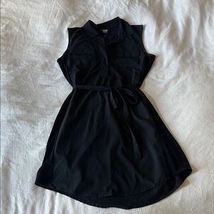 Eddie Bauer Black Belted Athletic Mini Dress